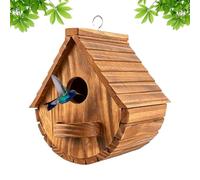 Butterfly Houses For Outside, Wooden Teardrop Bee Feeder, Outdoor Bird House Butterfly Cage, Bluebird Finch Wild Sparrow Garden Yard Patio Porch Tree Balcony Park Shelter Use Outdoor Feeding Station