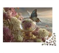 Butterfly in Glass 100% Recycled Cardboard Highland Cow in Field 1000 Piece Puzzle for Adults The Impossible Challenge 70x50cm/1000pcs