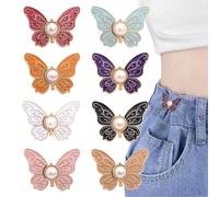 Butterfly Jean Waist Tightener Eight Piece No Sewing Button Clips Set