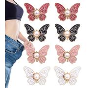 Butterfly Jean Waist Tightener Eight Piece No Sewing Button Clips Set