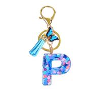 Butterfly Letter Keychain Full Alphabet Love Sequins Tassel Novelty