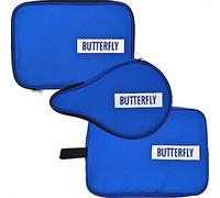 Butterfly Logo Case - Funda Ovalada para Raqueta de Ping Pong (Azul Real, Funda Individual)