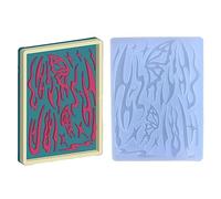 Butterfly Loves Flame - Molde de resina para marco de fotos, decoración de borde de silicona, colgante de resina epoxi, diseño de mariposa