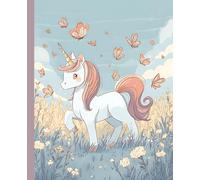 Butterfly Meadow Unicorn Composition Notebook: Wide-Ruled 7.5″ x 9.25″ Pastel Fantasy Journal - Dreamy Unicorn Notebook for Girls, Writing, Nature Lovers, School Notes & Creative Expression