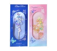Butterfly Metal Bookmark, Artistic Page Marker Set, Compact 2-Piece Holder Tool, Reusable Study Kit, Portable Reading Accessory, for Students Teachers Home Office Classroom Library Study Room Learning