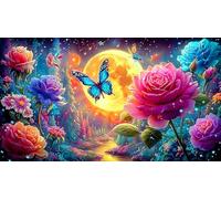 Butterfly-Moon-Garden Puzzle de 1000 Piezas Reciclado Juego Educativo Desafiante para Adultos y niños de 12 años y más 70x50/1000pcs
