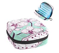 Butterfly Orchid Period Pouch portátil, bolsa de almacenamiento de tampones para servilletas sanitarias, Varios colores, 4.7x6.6x6.6 in/12x17x17 cm