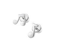 butterfly Pendientes Para Niñas De Plata Sterling Con Diseño De Notas Musicales Y Cierre De Tuerca