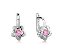 butterfly Pendientes Para Niños De Plata Esterlina Con Cristales Brillantes Y Cierre De Clip