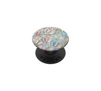 Butterfly Pink White Blue Stained Art Stain Butterflies PopSockets PopGrip Adhesivo