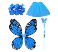 Butterfly Porch Outfit - Patio Figurine Clothing, Soft Polyester Garden Goose Costume with Elastic Fit Design, Outdoor Statue Apparel, Seasonal Decorative Goose Clothes, Courtyard Balcony Display