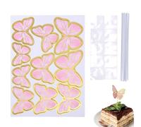 Butterfly Room Ornaments - Decorative Cake Picks, Shimmering Aesthetic Wall Decals with Glue Dot Adhesives, Sturdy Cardstock Texture, Ideal for Garnishing Bakery Desserts Birthday Weddings
