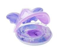 Butterfly Shape Pool Float with Sun Canopy, Water Lounge Chair for Relaxation in Outdoor Pool or Lake Settings, Great for Summer Use at Beach or Backyard, 57x43cm Size