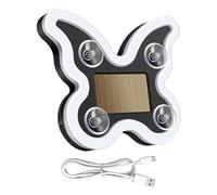 Butterfly Shape Warning Lamp - 8x9.5x1.5cm | Solar Powered Car Window Light | Butterfly Exterior Lamp With Physical Button Vibration Sensor, And Light Intensity For Vehicle Safety And Visibility