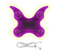 Butterfly Solar Car Lamp - 6 modos LED para exterior, luz solar Powered Vehicle Accessory | Suction Cup Mounted Vibration Sensor Lighting With Triangle Window Night Driving Exterior Decorative Safety