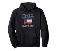 Butterfly Stroke American Swimmer Swimming Athlete USA Flag Sudadera con Capucha