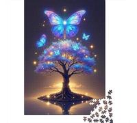 Butterfly Tree Rompecabezas Glowing Nature 1000 Piezas Papel Reciclado Adultos Y Mayores De 12 Años Rompecabezas Juego Educativo para Relajarse 52x38cm/1000pcs