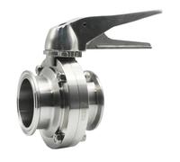 Butterfly Valve Válvula de mariposa 3/4 "1", 1,5 "2", 3 "4" acero inoxidable 304 con gatillo extrusión y control flujo para Inodoro Completo(19mm Ferrule 50.5)