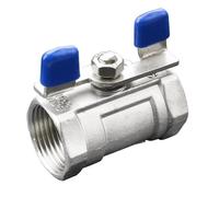 Butterfly Valve Válvulas de bola acero inoxidable 304/316 con manija mariposa, rosca hembra 1/4'' a 1'', válvula roscada una pieza DN8 10 15 20 25(3/8 in SS316)