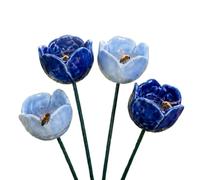 Butterfly Watering Station,4 Piece Flower Ceramic Garden Decor