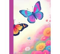 Butterfly Whispers: A Dreamy Pastel Notebook for Gentle Thoughts: Lined Journal with Watercolor Butterflies & Floral Accents - 120 Pages of Soft, Serene Writing Space