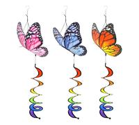 Butterfly Wind Spinner - 40 Inch Nylon PP Garden Decor, Outdoor Hanging Ornament | Colorful Butterfly Yard Spinner for Patio, Lawn, Balcony and Backyard, Decorative Wind Catcher for Indoor Outdoor Spa