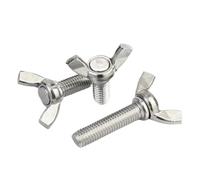 Butterfly Wing Thumb Screw, 304 A2 Stainless Steel DIN316 M3-M12, Toolless Hand-Tighten Fastener 1/2/3/5Pcs(40mm,2pcs M8)