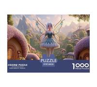 Butterfly Wings Princess 1000 Pcs Papel Ecológico Rompecabezas Princess with Wings Liberador De Estrés Juego Creativo Puzzle para Niños Pequeños 38x26cm/1000pcs