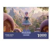 Butterfly Wings Princess 1000 Piezas Cartón Fuerte Rompecabezas Princess with Wings Liberador De Estrés Juego Familiar Puzzle para Niños Pequeños 52x38cm/1000pcs