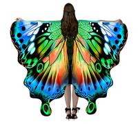 Butterfly Wings Women - Fashionable Cosplay Cape Accessory, Vibrant Wing Pattern, Soft Fabric Flowing Motion, Costume Enhancement | Halloween Role-Playing Masquerade Party Stage