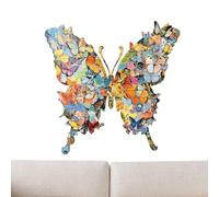 Butterfly Wooden Puzzle, 162 or 118 Piece Colorful Jigsaw for Family, Home Learning, Preschool Education, Stress Relief, Brain Training, Hobby, and Party Gatherings