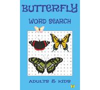 Butterfly Word Search Puzzle Book: Easy-to-Read - Butterfly Word Searches - Word Find Puzzle Book for Kids, Teens, Adults & Seniors, 110 Pages, 50+ Relaxing Puzzles
