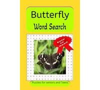 Butterfly Word Search Puzzle Book: Word Search Easy to read about Butterfly , Animals insects