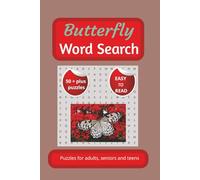 Butterfly Word Search Puzzle Book: Word Search with Easy-to-Read Print about Butterflies, Butterfly Lifecycle, Science, Caterpillars and More | 6x9 ... Holidays, Birthdays and More Occasions