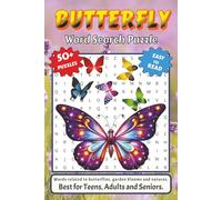 Butterfly Word Search Puzzle Book: Word Searches with Easy to Read Print about Butterfly, Garden Blooms, Nature and More | 6x9 inches, 110 pages | 50+ ... Vacations, Holidays and Free Times.