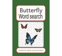 Butterfly Word Search Puzzle Book: word searches with easy to read print about butterflys, nature and wildlife. 6x9 inches, 110 pages, 50+ puzzles