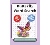 Butterfly X Word Search Puzzle Book: Word Searches with Easy to Read Print about Butterfly,Nature,Beautiful and More | 6x9 inches, 110 pages | 50+ ... Birthdays, Anniversaries and Free Times