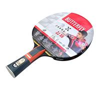 Butterfly Zhang Jike Zjx6 Wakaba - Bate de Tenis de Mesa, Color Negro y Rojo