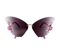 butterflyShape Sun Glasses Ladies - Frameless UV Protection Eyewear, Stylish Summer Shades, Vintage butterflySunglasses, Trendy Outdoor Glasses | Chic Travel Driving Fishing Holiday Music Festival B