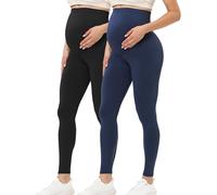 Buttergene - Mallas de premamá para Mujer, con Cintura por Encima del Vientre, Ropa Deportiva de Embarazada para Entrenamiento o Yoga