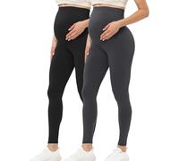 Buttergene - Mallas de premamá para Mujer, con Cintura por Encima del Vientre, Ropa Deportiva de Embarazada para Entrenamiento o Yoga