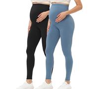 Buttergene Women's Maternity Leggings Over The Belly Pregnancy Active Wear Workout Yoga Tights Pants