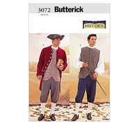 Butterick B3072320 Revolutionary War Historical-Patrón de Costura para Disfraz de Hombre, Blanco, 5.9x0.4x8.4 Inches