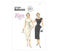 Butterick B5880 - Patrón de Costura para Confeccionar Vestido de Mujer (Instrucciones en inglés, francés y alemán)