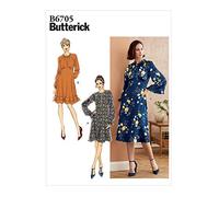 Butterick B6705A5 Patrón de papel-B6705A5-MISSES-VESTIDO, Papel, Blanco, A5 (6-8-10-12-14)