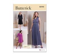 BUTTERICK B6940P5 Vestidos de punto para mujer de Palmer/Pletsch P5 (12-14-16-18-20)