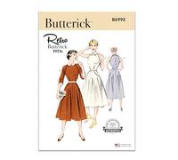BUTTERICK Paper Pattern B6992D5 - Patrón para vestido de mujer con variaciones de manga D5 (4-6-8-10-12)