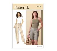 BUTTERICK Paper Pattern B6998Y5 - Patrón para pantalones cortos y pantalones para mujer Y5 (18-20-22-24-26)