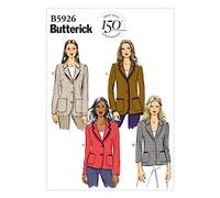 Butterick Patrón 5926, Chaqueta para Mujer pequeña, Tallas, Algodón, Lana, Blanco, F5 (16-18-20-22-24)
