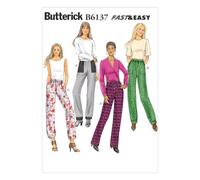 Butterick Patrón 6137, Pantalones de Mujer, Tallas, Papel, Multicolor, E5 (14-16-18-20-22)